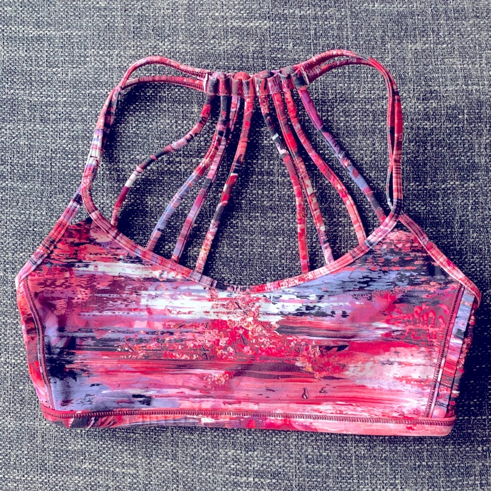 Lululemon Sports Bra Red Pink